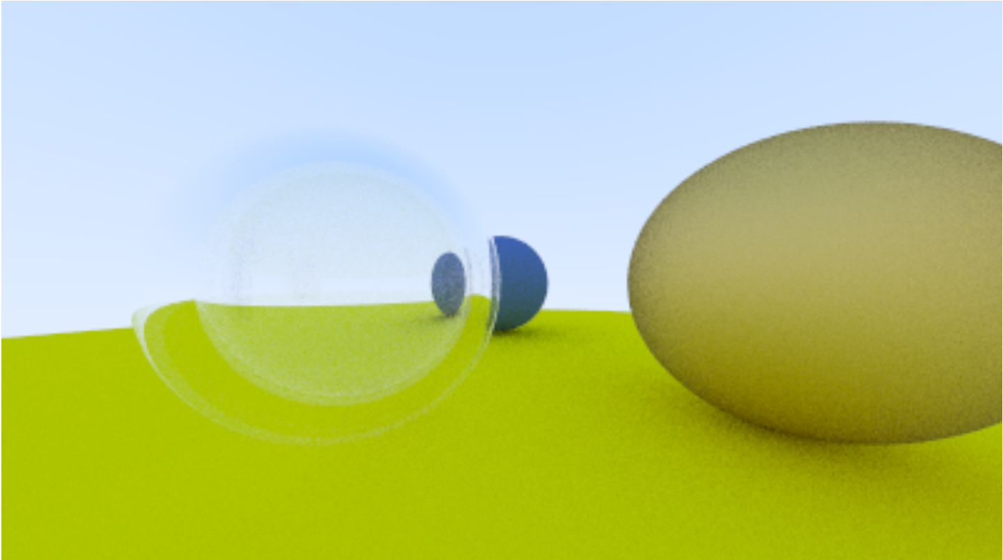 A glass sphere with double glass walls